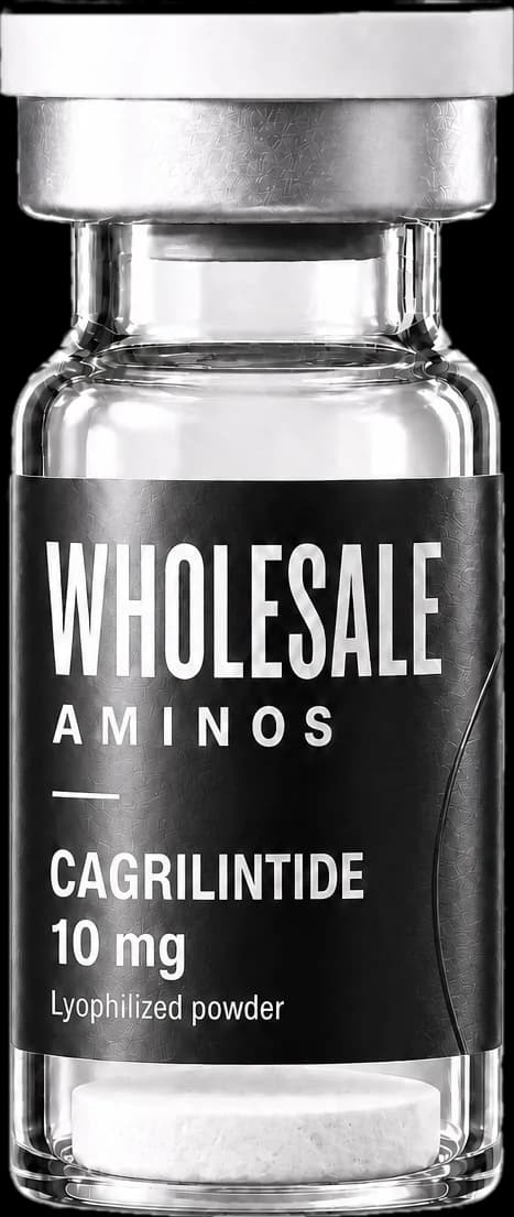 Cagrilintide in a sealed vial of lyophilized powder