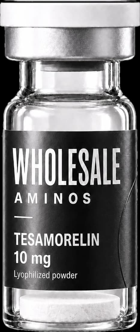 Tesamorelin in a sealed vial of lyophilized powder